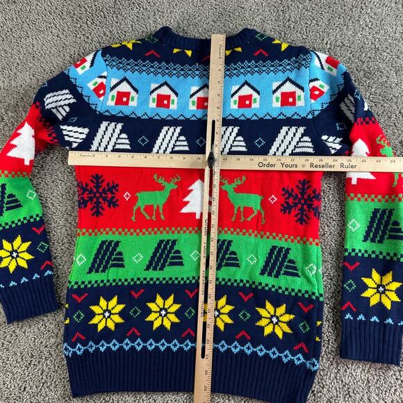 Aldis Christmas Sweater Mens S Blue 2023 Limited Fair Isle Acrylic Pullover NEW - Picture 8 of 11
